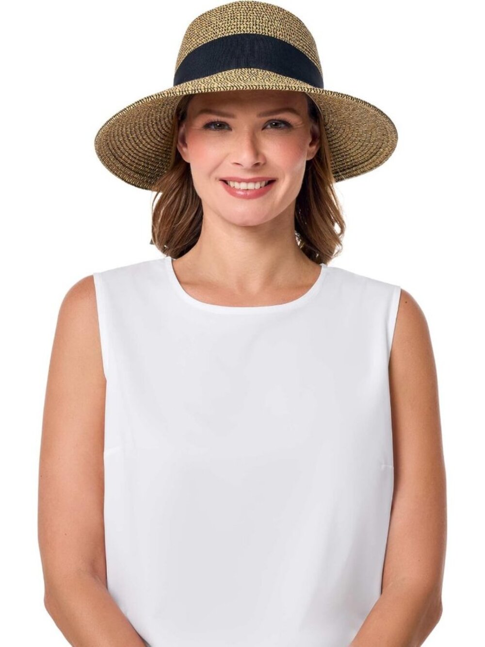 Stylish Women's Sun Hat with Ribbon - UPF 50+ UV Protection for Summer Fun